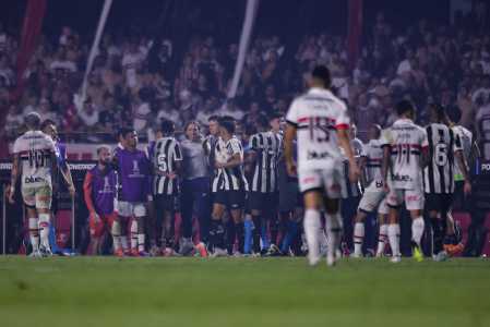 Momento da briga entre São Paulo e Botafogo