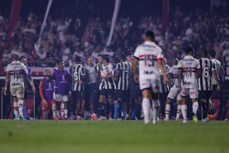 Momento da briga entre São Paulo e Botafogo