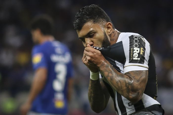 Gabigol em jogo entre Cruzeiro e Santos, no Mineirão, pela Copa do Brasil de 2018