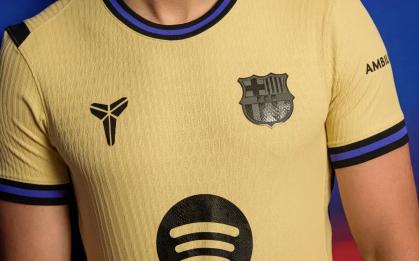 Novo uniforme do Barcelona em parceria com a marca de Kobe Bryant