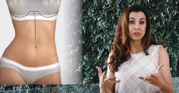 Dr. Luciana Pepino explicando sobre a abdominoplastia reversa