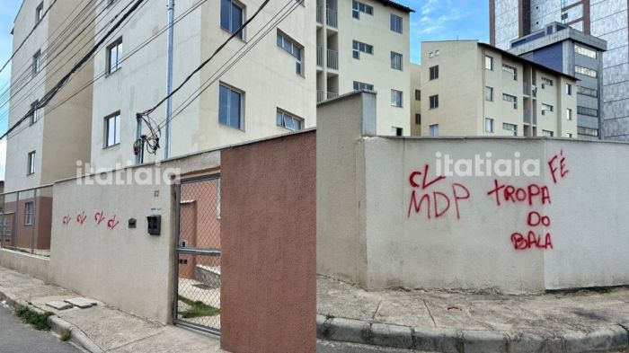 Pichações também foram feitas em outras regiões do Morro das Pedras