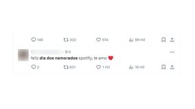 Prints de memes sobre o Dia dos Namorados retirados do X, antigo Twitter