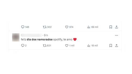 Prints de memes sobre o Dia dos Namorados retirados do X, antigo Twitter