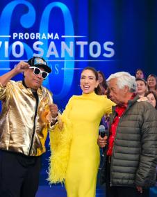 Gonçalo Roque com Patrícia Abravanel e Silvio Santos