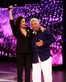 Gonçalo Roque com Patrícia Abravanel e Silvio Santos