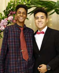 Lucas Colombo e a mãe