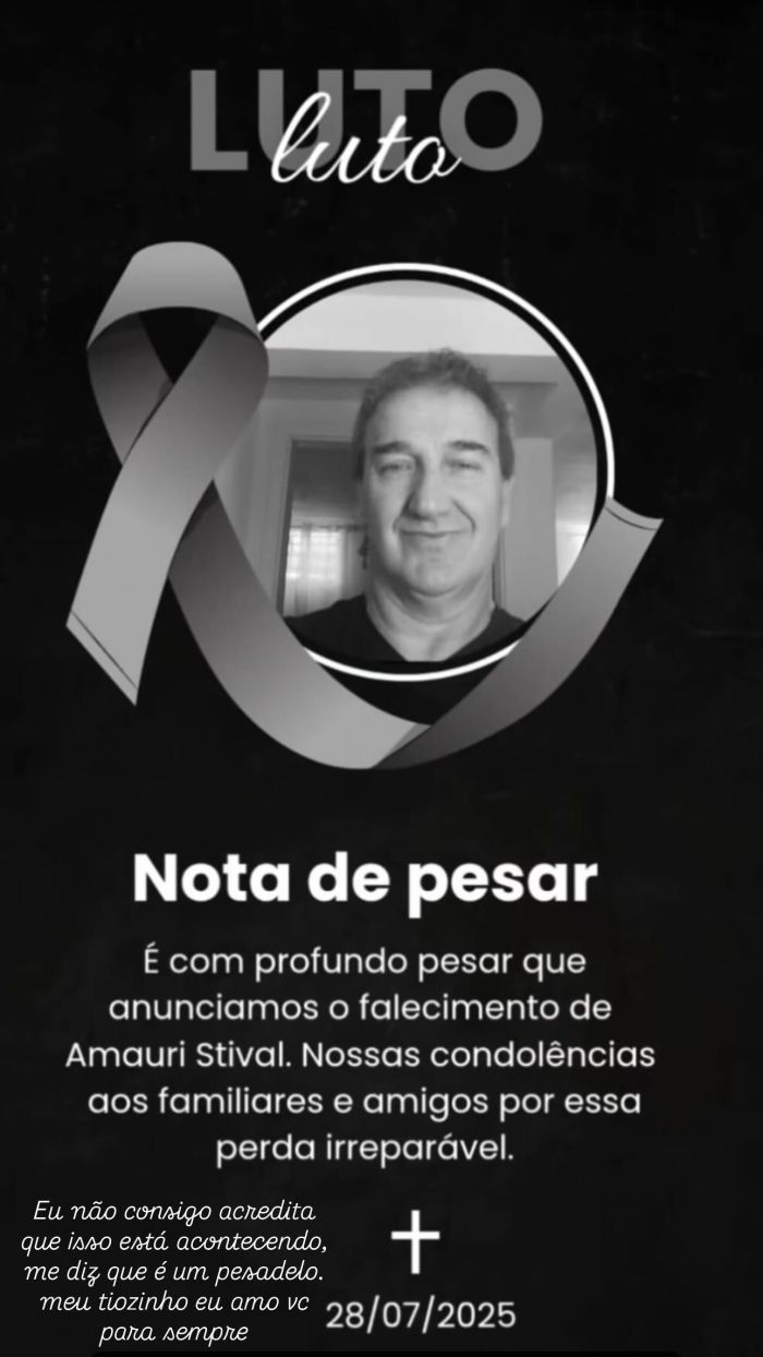 Filha de Cuca lamenta falecimento de Amauri Stival, irmão de Cuca, técnico do Atlético