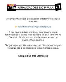 Nota oficial divulgada pelo podcast "Os Três Elementos"