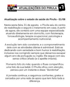 Nota oficial divulgada pelo podcast "Os Três Elementos"