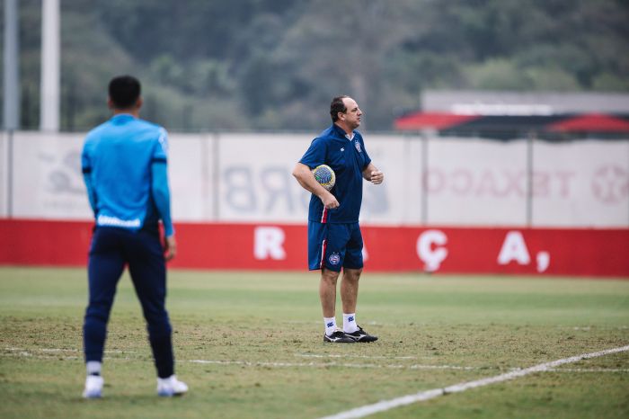 Rogério Ceni durante a atividade do Bahia no CT do Flamengo