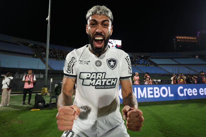 Barboza comemora a classificação do Botafogo para a final da Libertadores