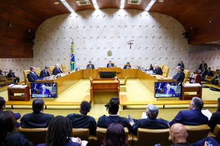 O plenário do STF durante sessão