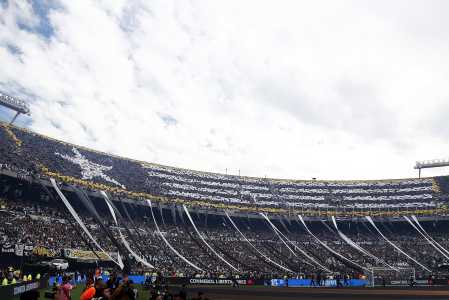 Torcida do Botafogo compareceu em maior número e deu show no Monumental