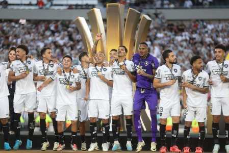 Jogadores do Botafogo comemoram título da Copa Libertadores