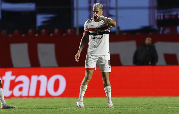 Luciano foi o autor do gol do São Paulo contra o Juventude