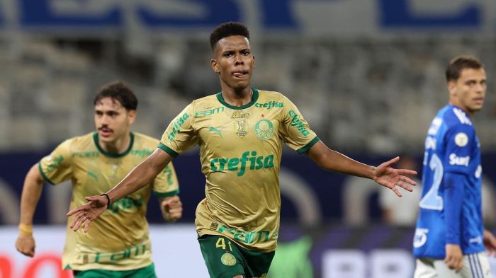 Estêvão balançou as redes contra o Cruzeiro em 2024, pelo Campeonato Brasileiro