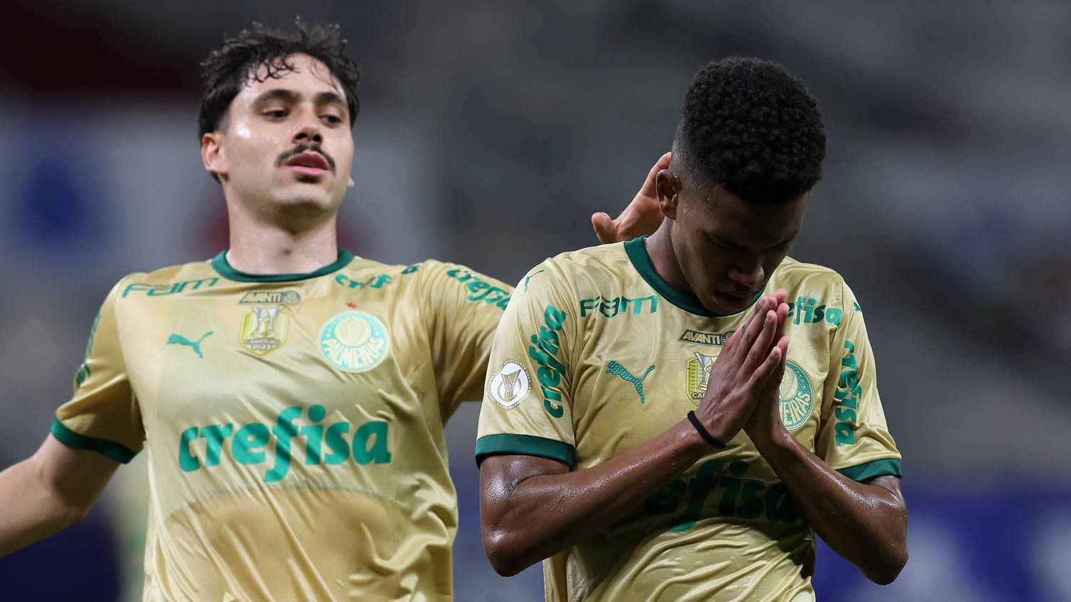 Como Estêvão reagiu ao marcar gol pelo Palmeiras contra o Cruzeiro
