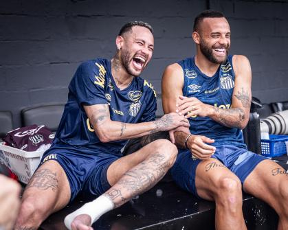 O primeiro treino de Neymar no retorno ao Santos