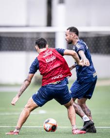O primeiro treino de Neymar no retorno ao Santos