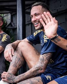 O primeiro treino de Neymar no retorno ao Santos