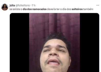 Prints de memes sobre o Dia dos Namorados retirados do X, antigo Twitter