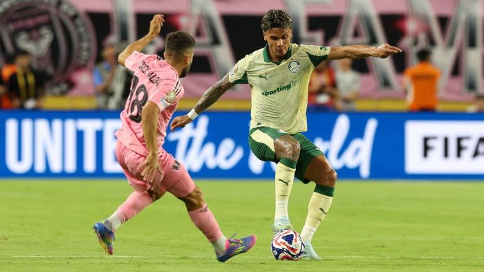 Ríos é titular do Palmeiras e atuou contra o Inter Miami, pelo Mundial de Clubes