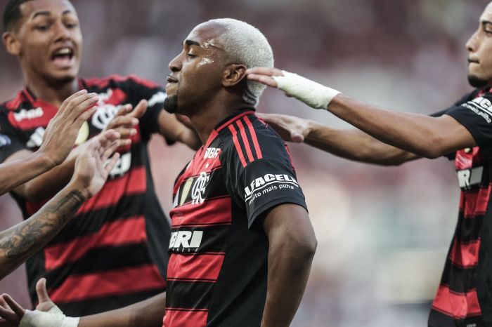 Flamengo x Barcelona-ESP: Lorran comemora o gol na Copa Intercontinental Sub-20