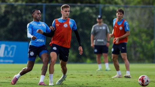 Jogadores do Bahia durante treino no CT Evaristo de Macedo