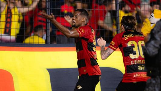Iury Castilho comemora gol do Sport sobre o Náutico no jogo de ida da final do Campeonato Pernambucano de 2026