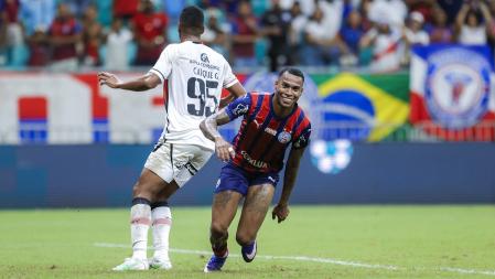 Jean Lucas comemora gol marcado contra o Vitória, em Ba-Vi do Campeonato Brasileiro