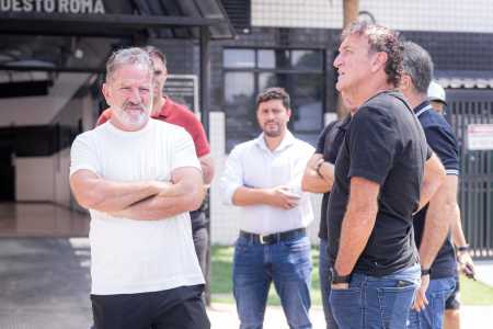 Cuca e Cuquinha no CT Rei Pelé