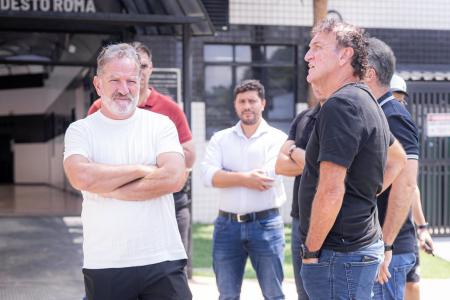 Cuca e Cuquinha no CT Rei Pelé