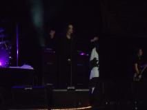 Ozzy Osbourne com a bandeira do Atlético em 2011, no Mineirinho