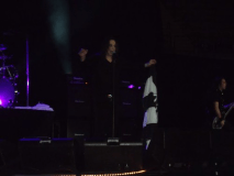 Ozzy Osbourne com a bandeira do Atlético em 2011, no Mineirinho