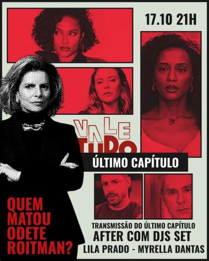 Locais em São Paulo exibem o último episódio de 'Vale Tudo'