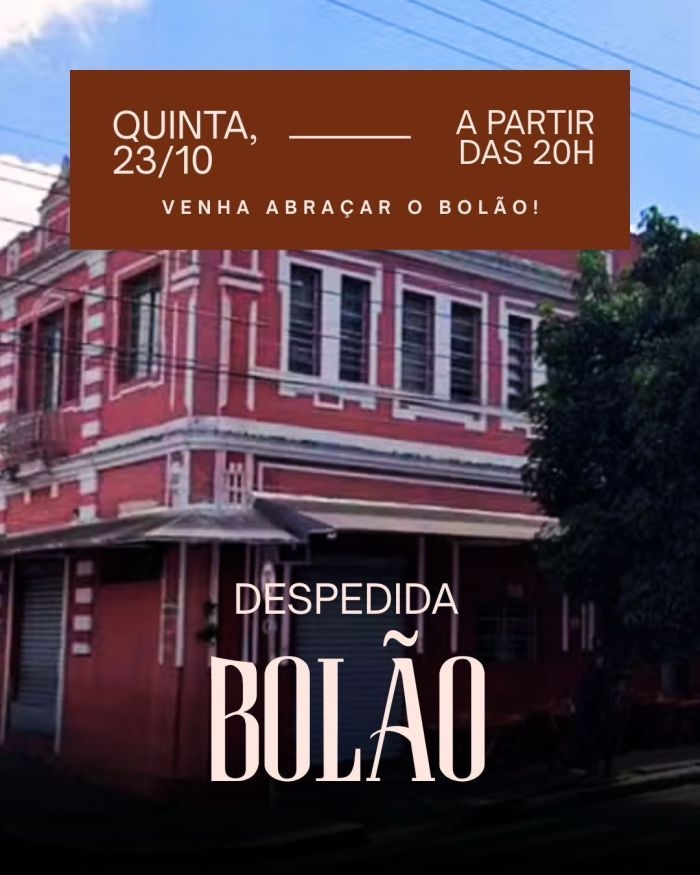 Anúncio do abraço coletivo no Bolão Santa Tereza