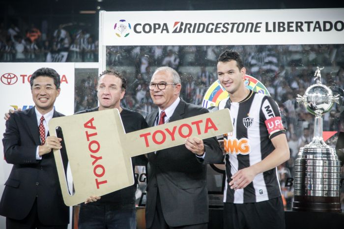 Cuca durante conquista da Libertadores de 2013 pelo Atlético