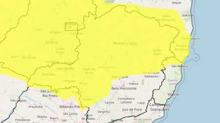 Chuvas intensas em MG: veja lista das 423 cidades sob alerta nesta quarta (18) • Reprodução/ Inmet