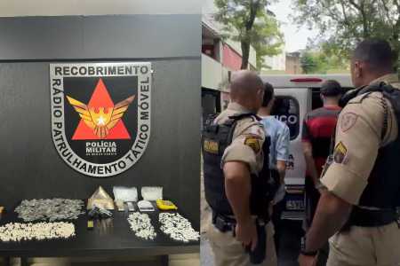 Polícia prende dois suspeitos e apreende grande quantidade de drogas no Morro das Pedras, em BH