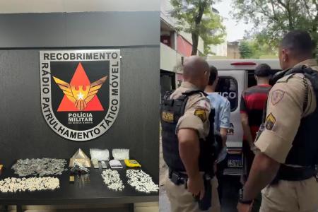 Polícia prende dois suspeitos e apreende grande quantidade de drogas no Morro das Pedras, em BH