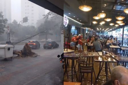 Tempestade em BH: veja imagens da chuva que atinge a cidade neste sábado