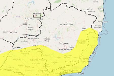 Tempestade em MG: veja lista das 485 cidades sob alerta nesta terça (31) • Tempestade em MG: veja lista das 485 cidades sob alerta nesta terça (31)