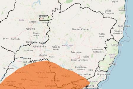 Chuvas intensas em MG: veja lista das 178 cidades sob alerta nesta quarta (1°) • Reprodução/ Inmet