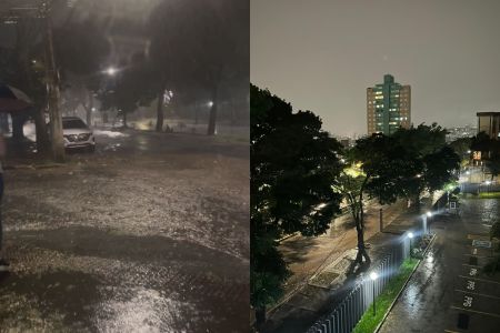 Tempestade em BH: veja imagens da chuva forte na noite desta quarta-feira (31)