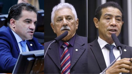 Da esquerda para a direita: os deputados federais do PL Josimar Maranhãozinho, Pastor Gil e Bosco Costa, denunciados pela PGR