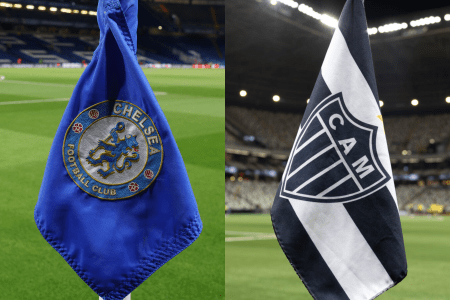 Bandeiras de Chelsea e Atlético