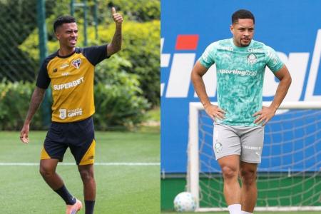Marcos Antonio e Vitor Roque, de São Paulo e Palmeiras, respectivamente