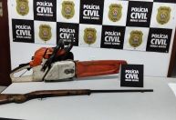 Homem é preso por ameaças domésticas com uma motosserra em Andrelândia (MG)