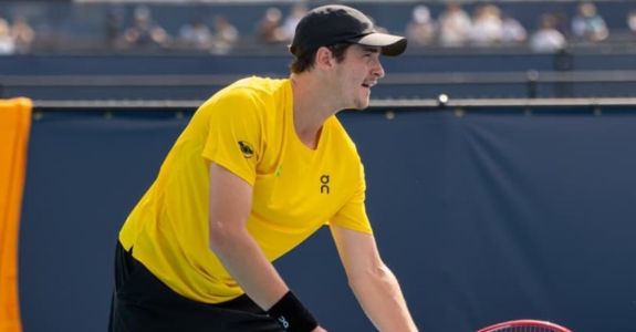João Fonseca em treinamento para o Masters 1000 de Miami
